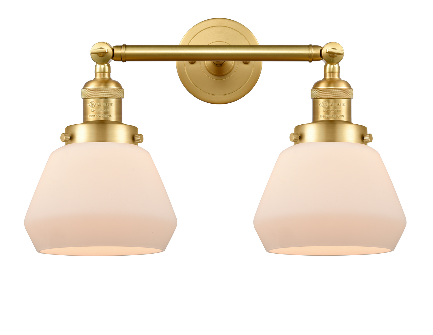 Two Light Bath Vanity by Innovations - Franklin Restoration Collection, Satin Gold Finish - 208-SG-G171