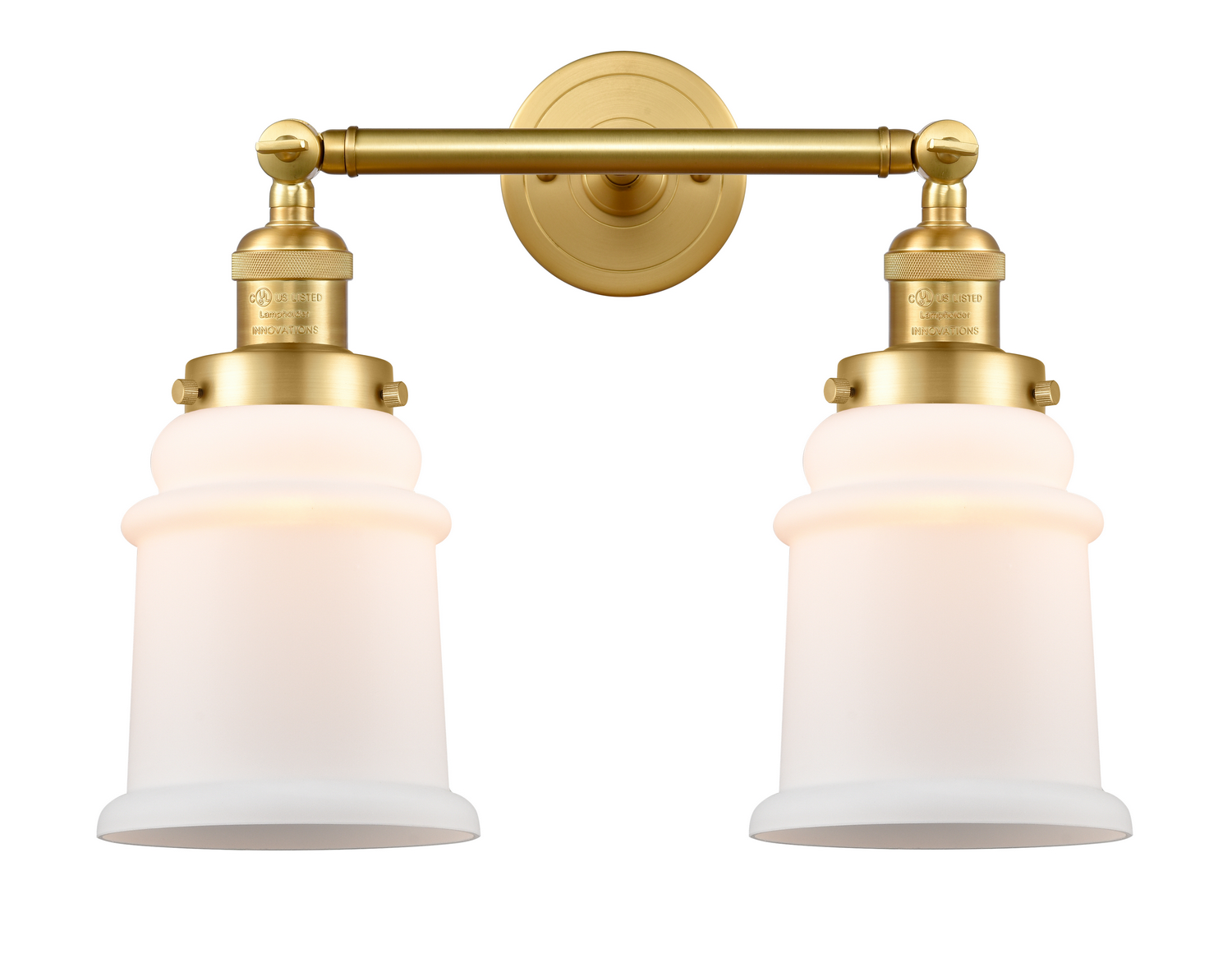 Two Light Bath Vanity by Innovations - Franklin Restoration Collection, Satin Gold Finish - 208-SG-G181