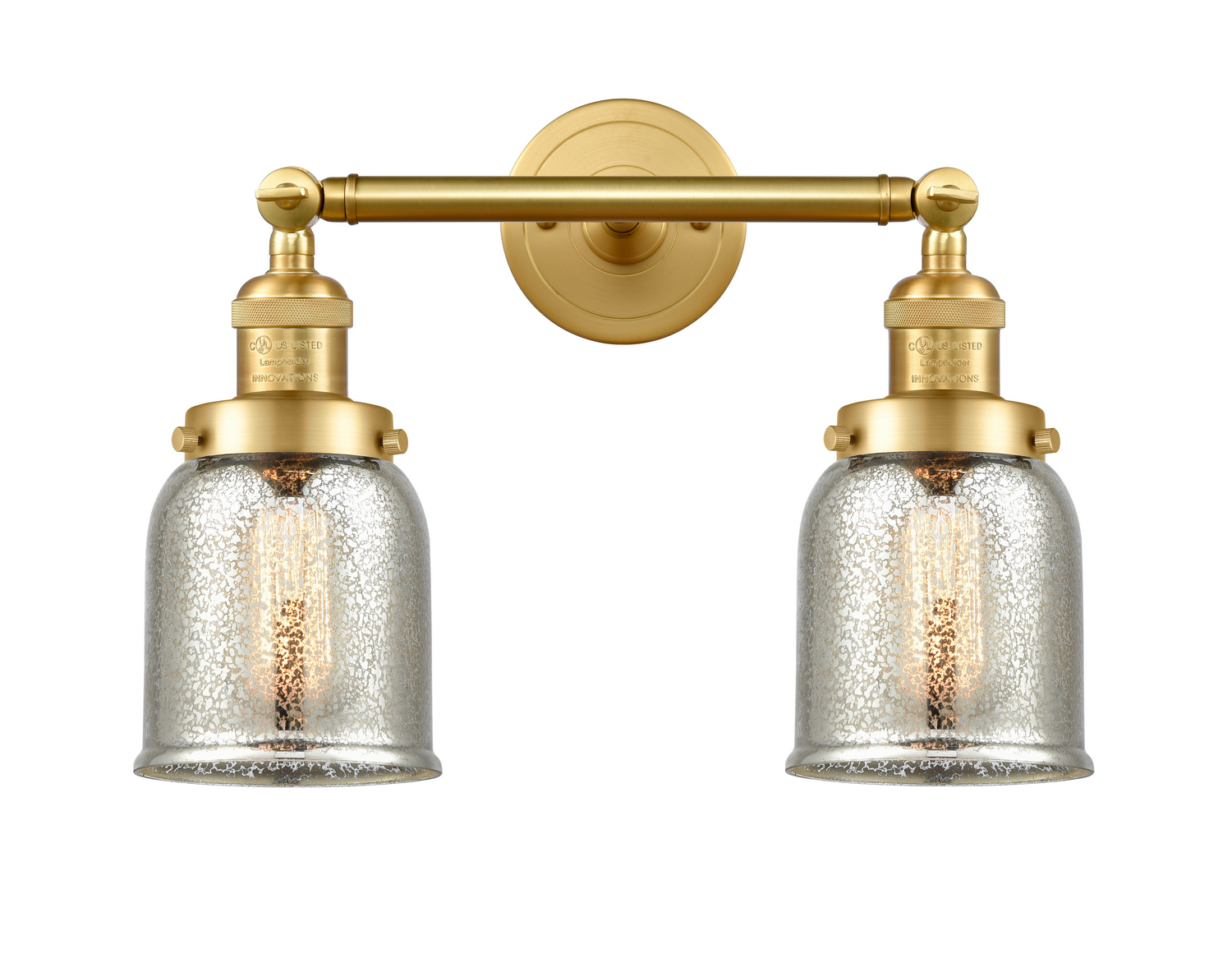 Two Light Bath Vanity by Innovations - Franklin Restoration Collection, Satin Gold Finish - 208-SG-G58