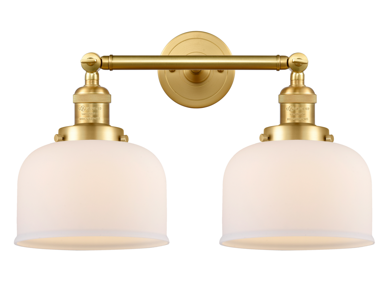 Two Light Bath Vanity by Innovations - Franklin Restoration Collection, Satin Gold Finish - 208-SG-G71