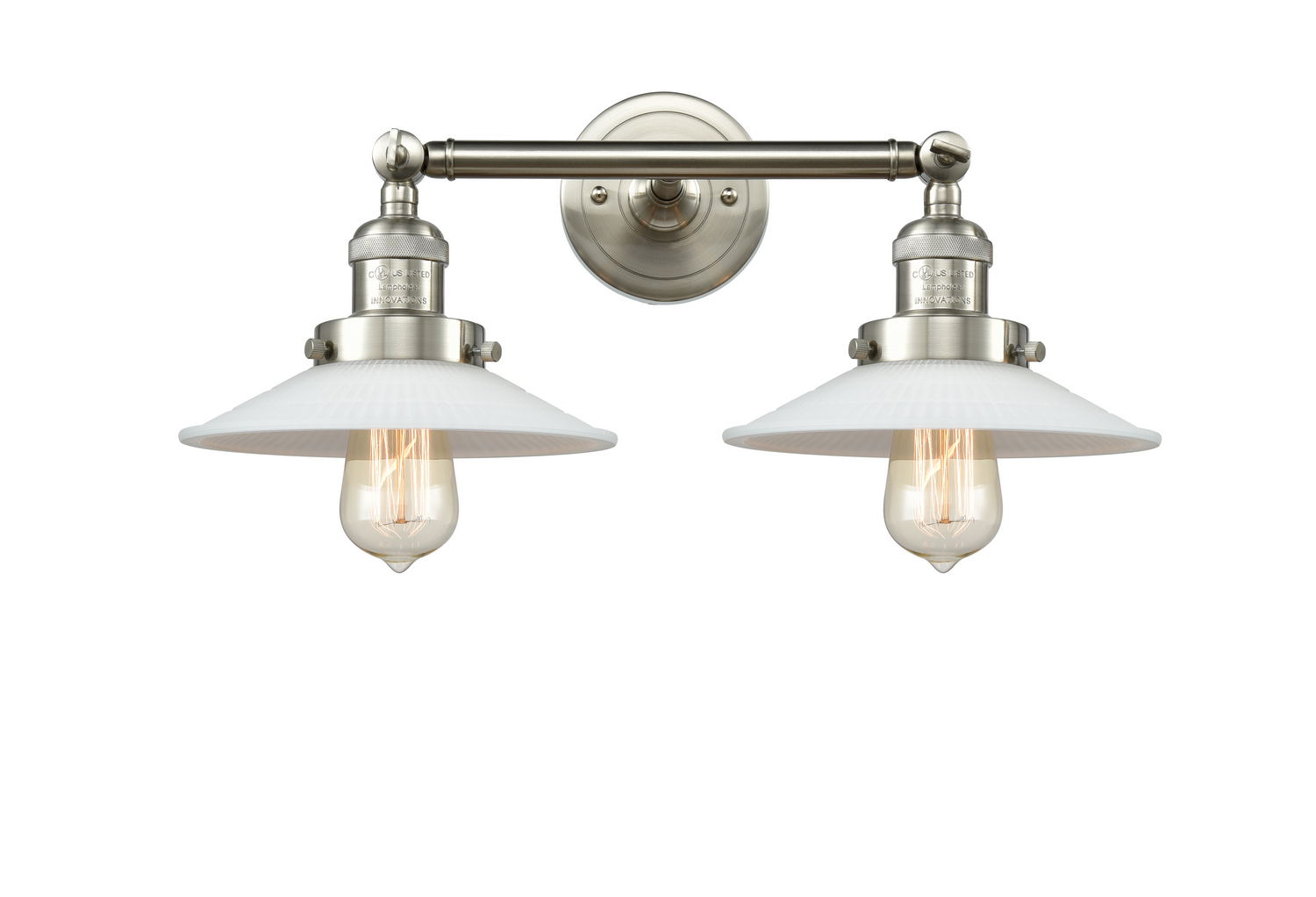 Two Light Bath Vanity by Innovations - Franklin Restoration Collection, Brushed Satin Nickel Finish - 208-SN-G1