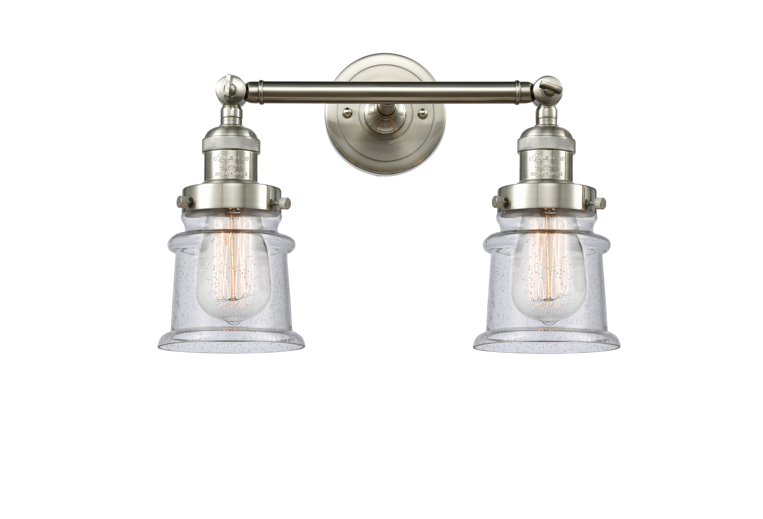 Two Light Bath Vanity by Innovations - Franklin Restoration Collection, Brushed Satin Nickel Finish - 208-SN-G184S