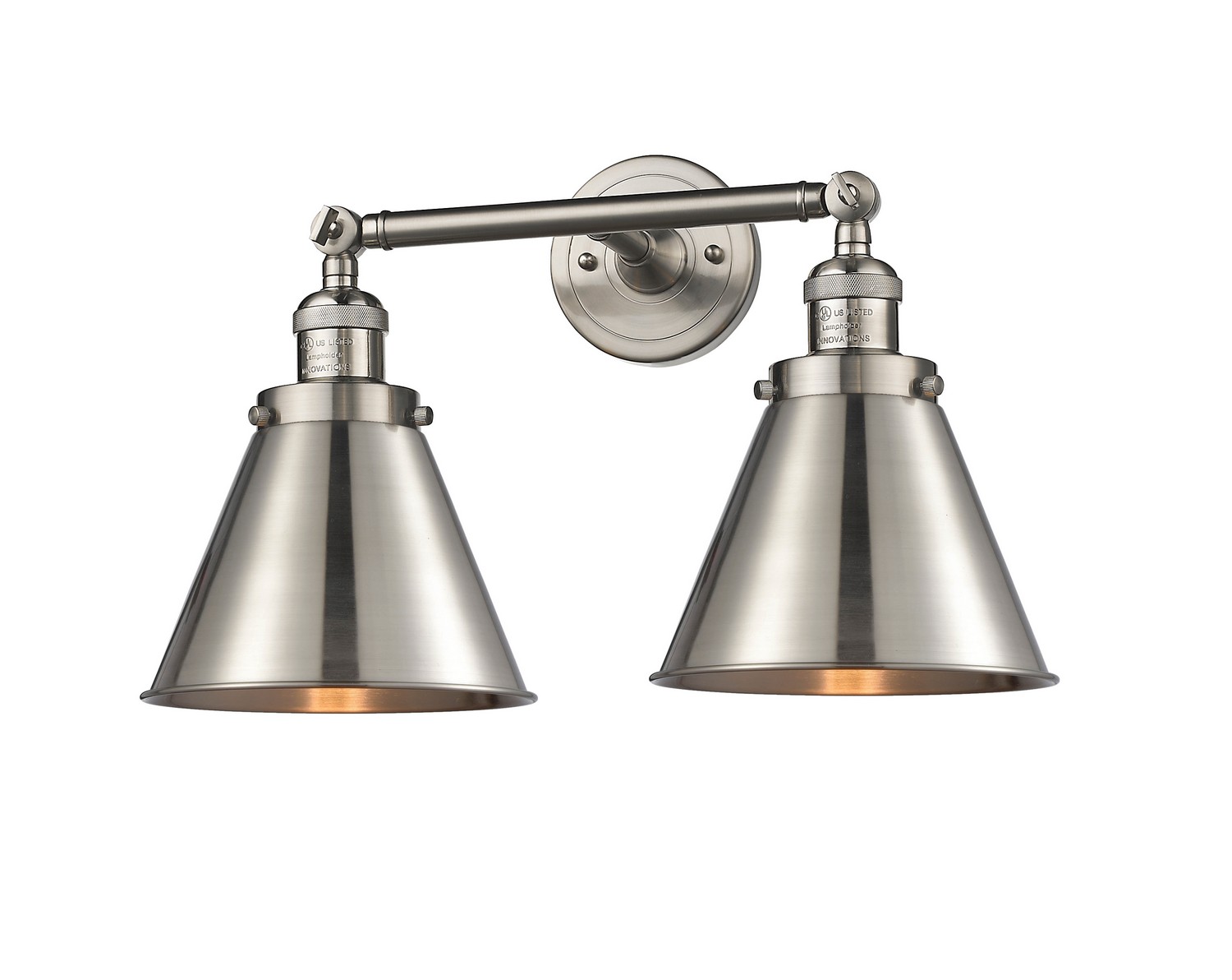 LED Bath Vanity by Innovations - Franklin Restoration Collection, Brushed Satin Nickel Finish - 208-SN-M13-SN-LED