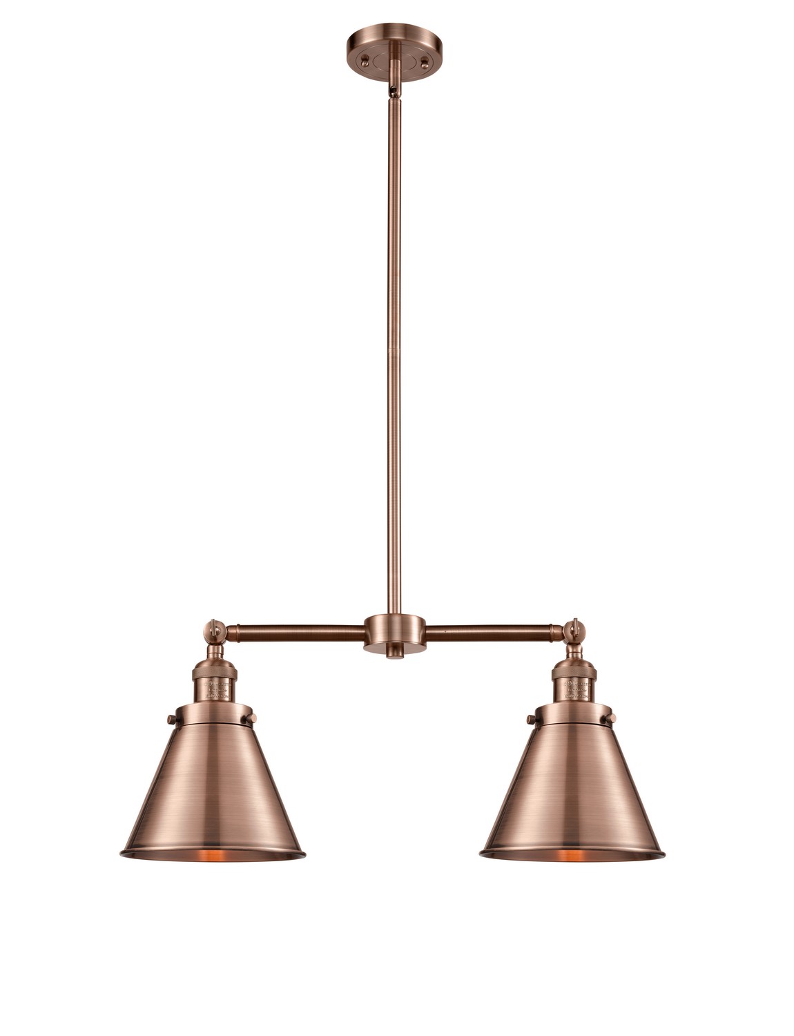 LED Island Pendant by Innovations - Franklin Restoration Collection, Antique Copper Finish - 209-AC-M13-AC-LED