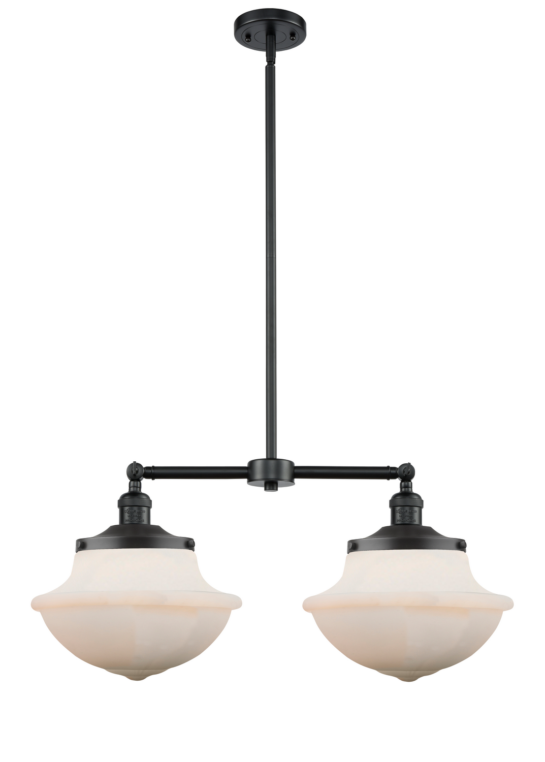Two Light Island Pendant by Innovations - Franklin Restoration Collection, Oil Rubbed Bronze Finish - 209-OB-G541