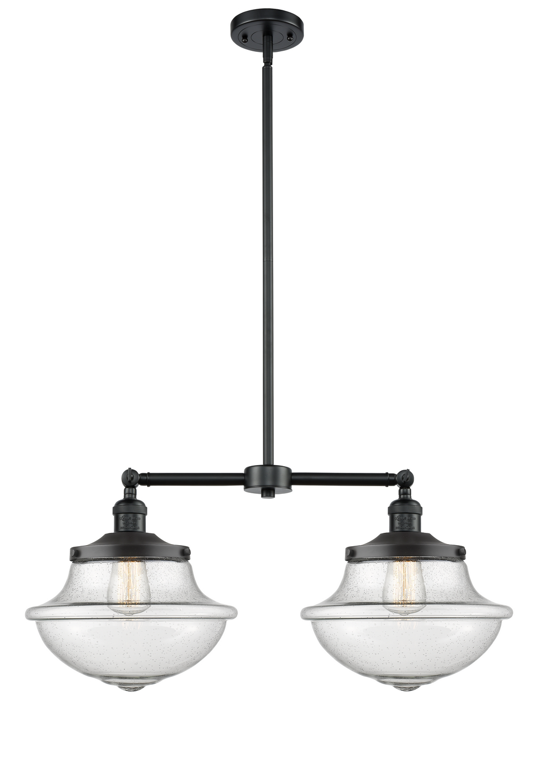 Two Light Island Pendant by Innovations - Franklin Restoration Collection, Oil Rubbed Bronze Finish - 209-OB-G544
