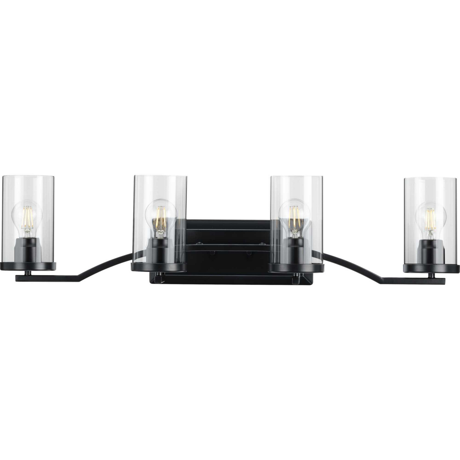 Photos - Chandelier / Lamp Progress Lighting Black Four Light Bath from the Lassiter Collection P300259-031 