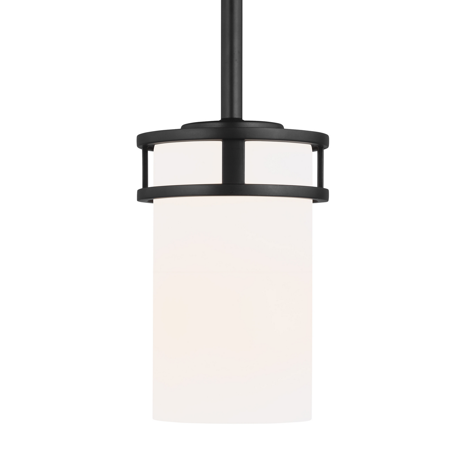 Generation Lighting. Robie One Light Mini-Pendant in Midnight Black - 6121601-112