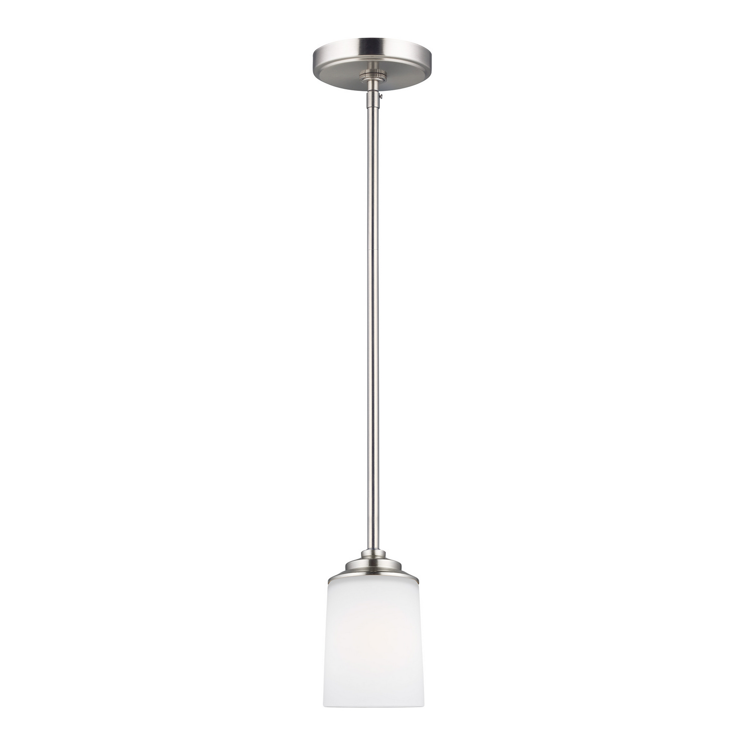Generation Lighting. Kemal One Light Mini-Pendant in Brushed Nickel - 6130701-962