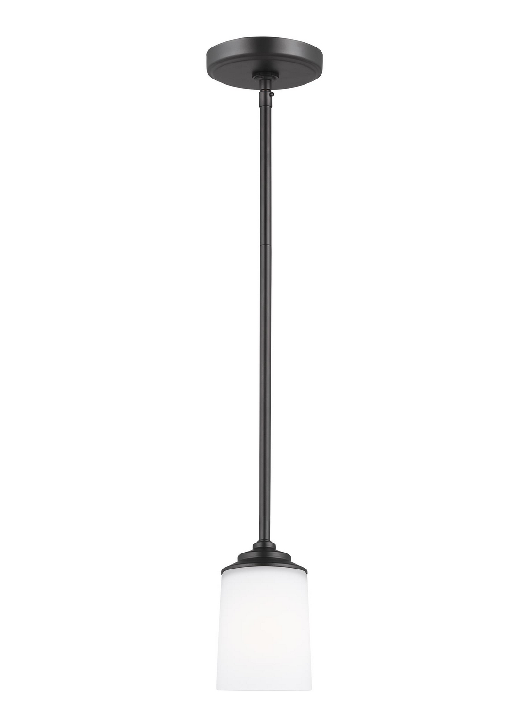 Generation Lighting. Kemal One Light Mini-Pendant in Midnight Black - 6130701EN3-112