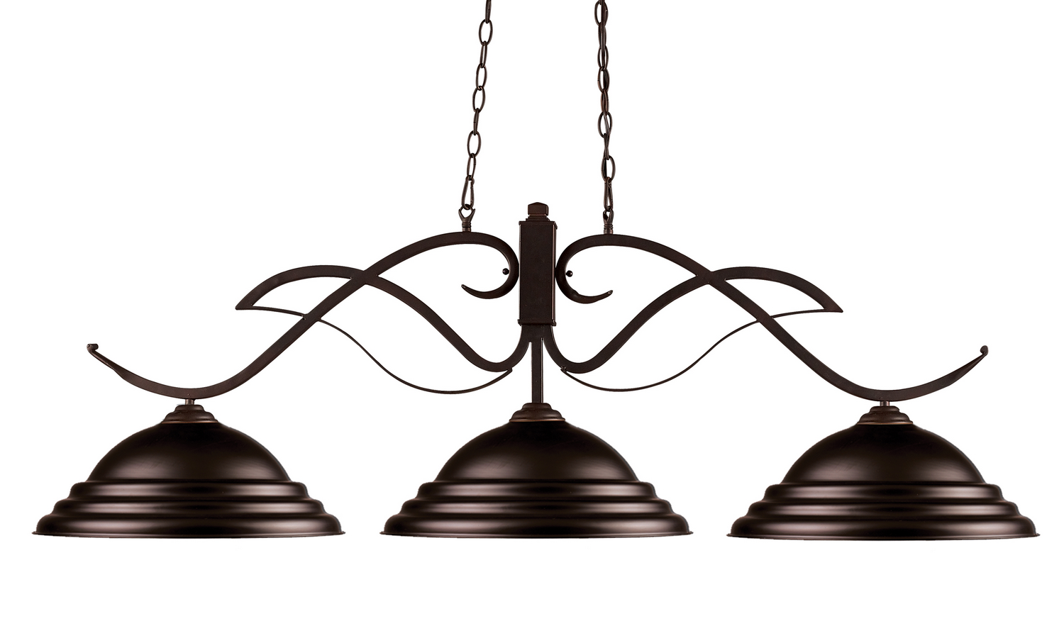 Three Light Billiard by Z-Lite - Phoenix Collection, Bronze Finish - 126BRZ-SBRZ