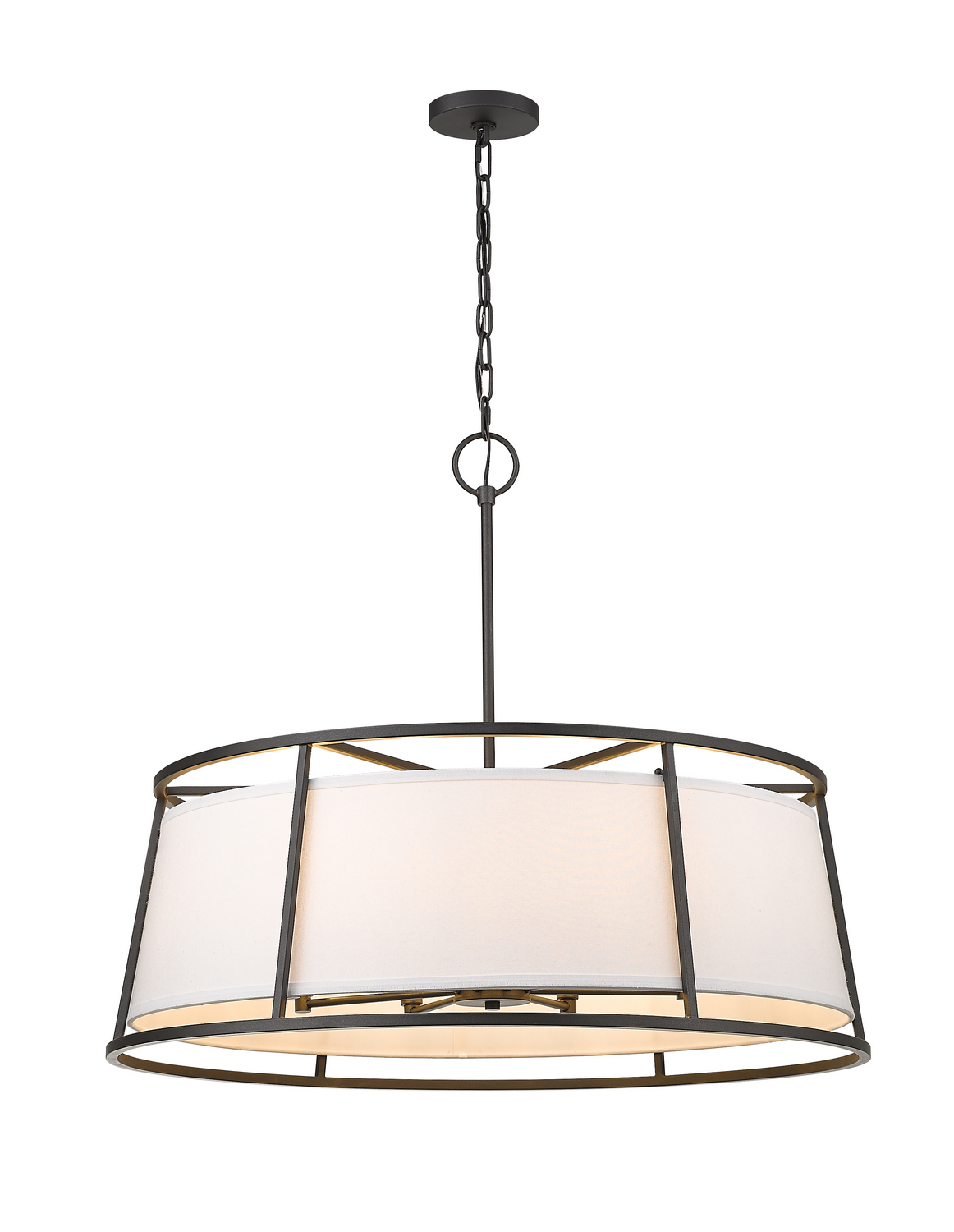 Eight Light Chandelier by Z-Lite - Lenyx Pendant Collection, Iron Ore Finish - 1935-32IO