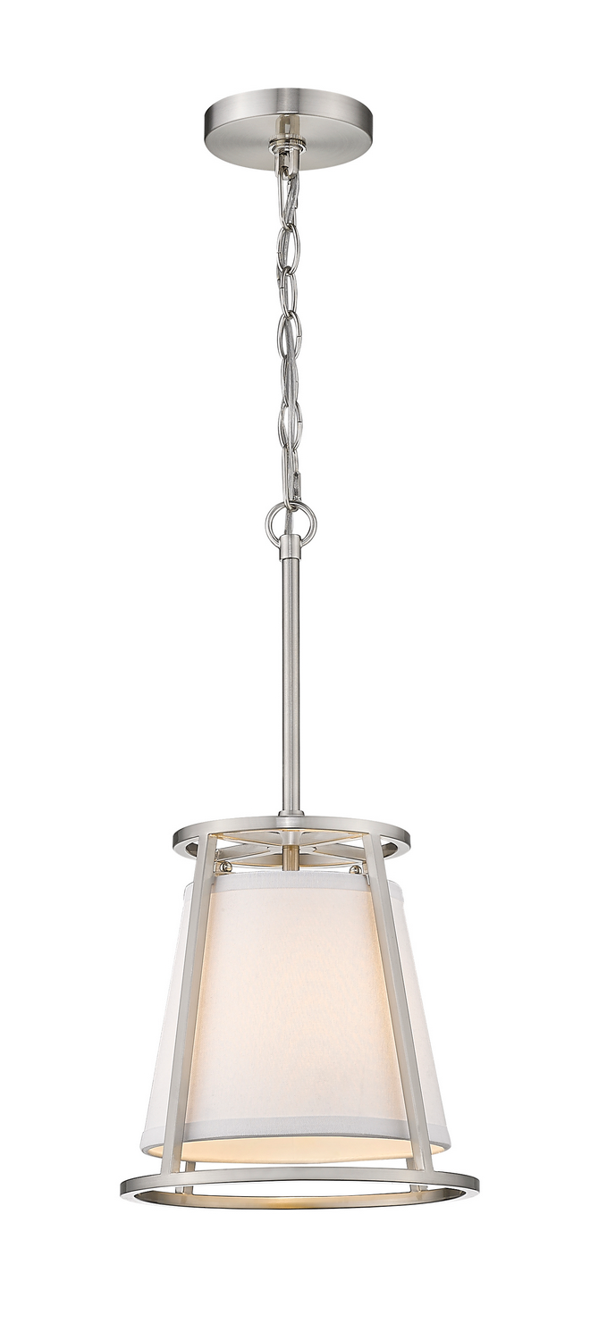 One Light Pendant by Z-Lite - Lenyx Pendant Collection, Brushed Nickel Finish - 1935MP-BN