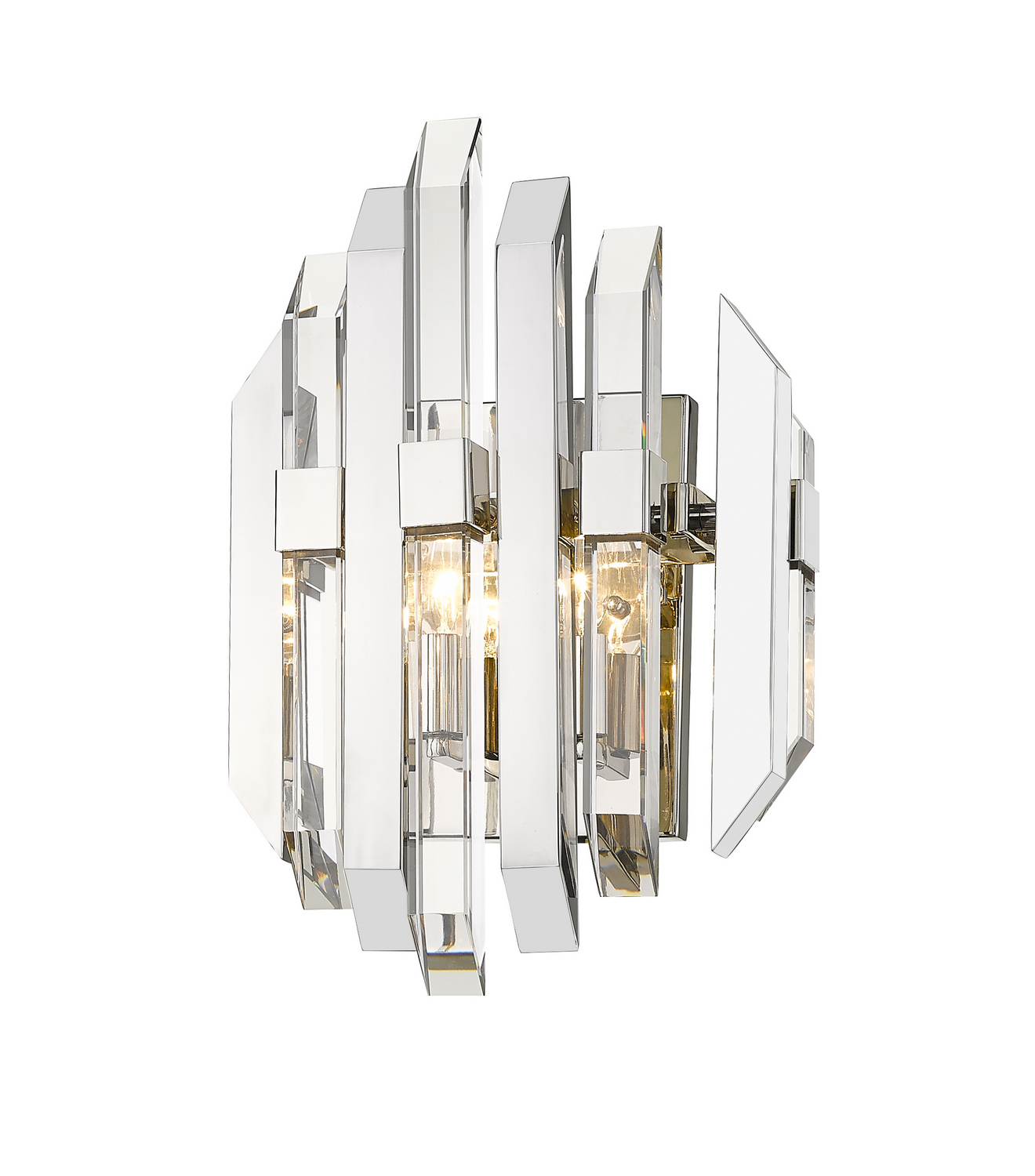 Two Light Wall Sconce by Z-Lite - Bova Collection, Polished Nickel Finish - 4006S-PN