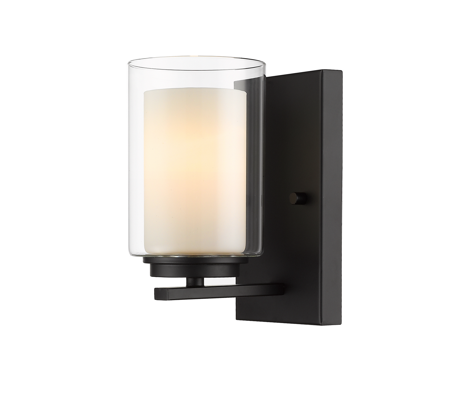 One Light Wall Sconce by Z-Lite - Willow Collection, Matte Black Finish - 426-1S-MB