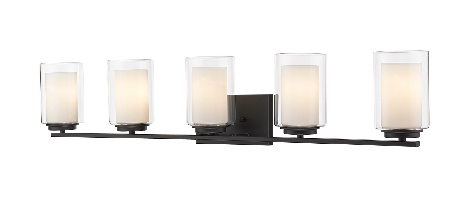Five Light Vanity by Z-Lite - Willow Collection, Matte Black Finish - 426-5V-MB