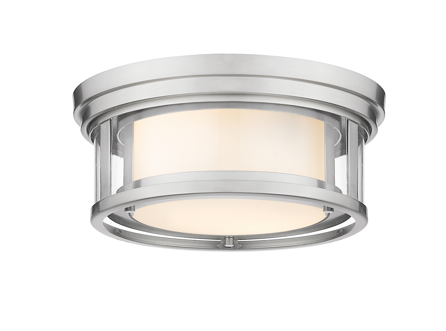 Two Light Flush Mount by Z-Lite - Willow Collection, Brushed Nickel Finish - 426F12-BN