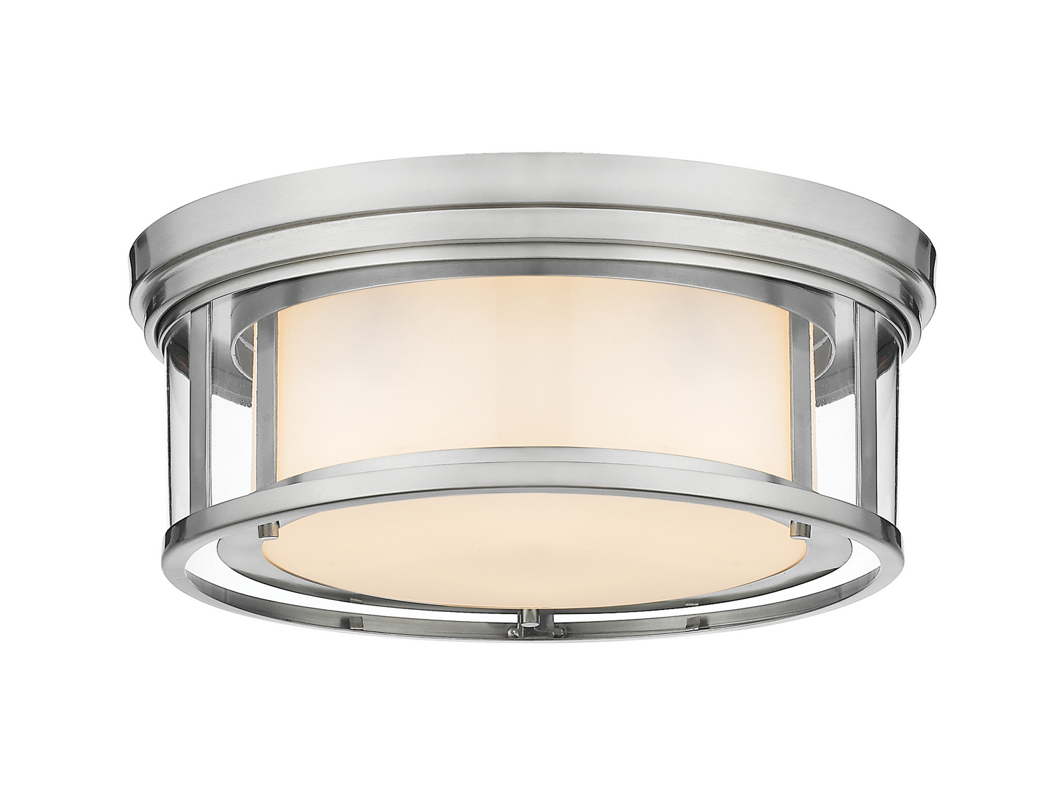 Three Light Flush Mount by Z-Lite - Willow Collection, Brushed Nickel Finish - 426F16-BN
