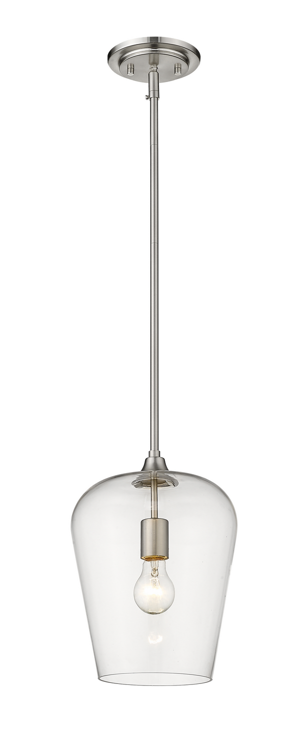 One Light Pendant by Z-Lite - Joliet Collection, Brushed Nickel Finish - 473P9-BN