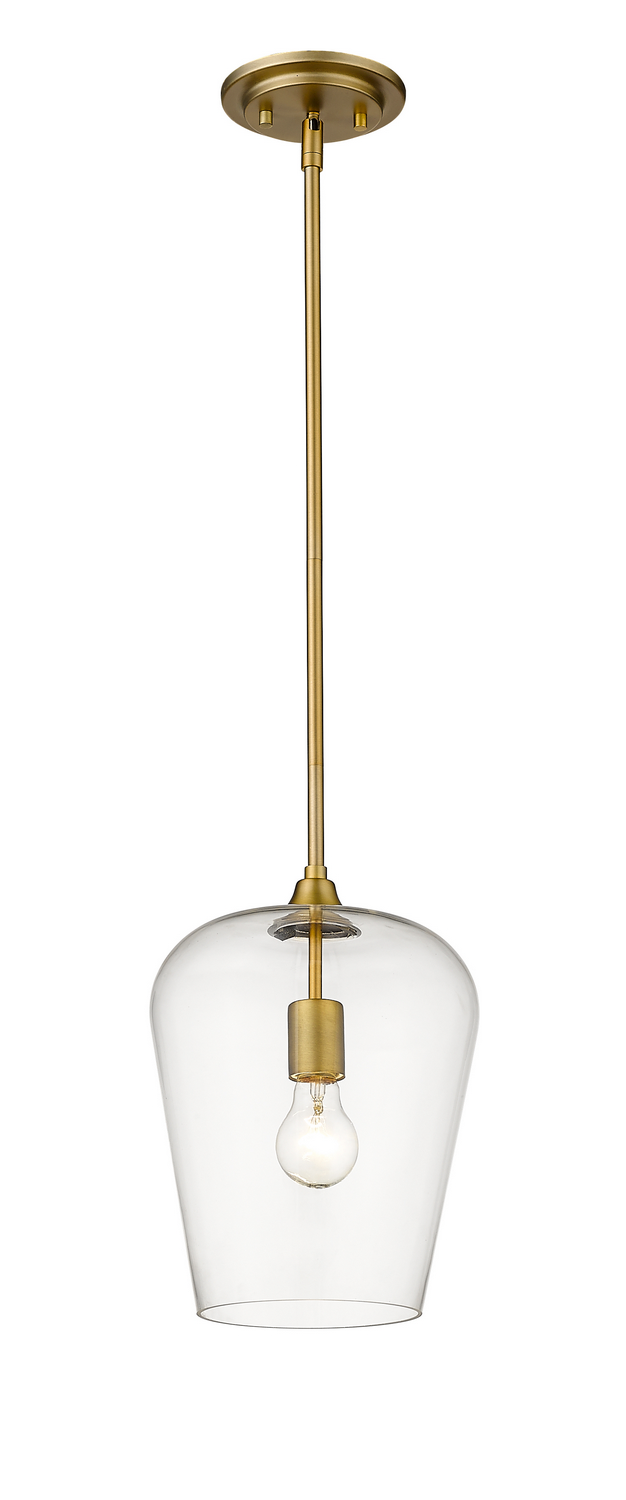 One Light Pendant by Z-Lite - Joliet Collection, Olde Brass Finish - 473P9-OBR