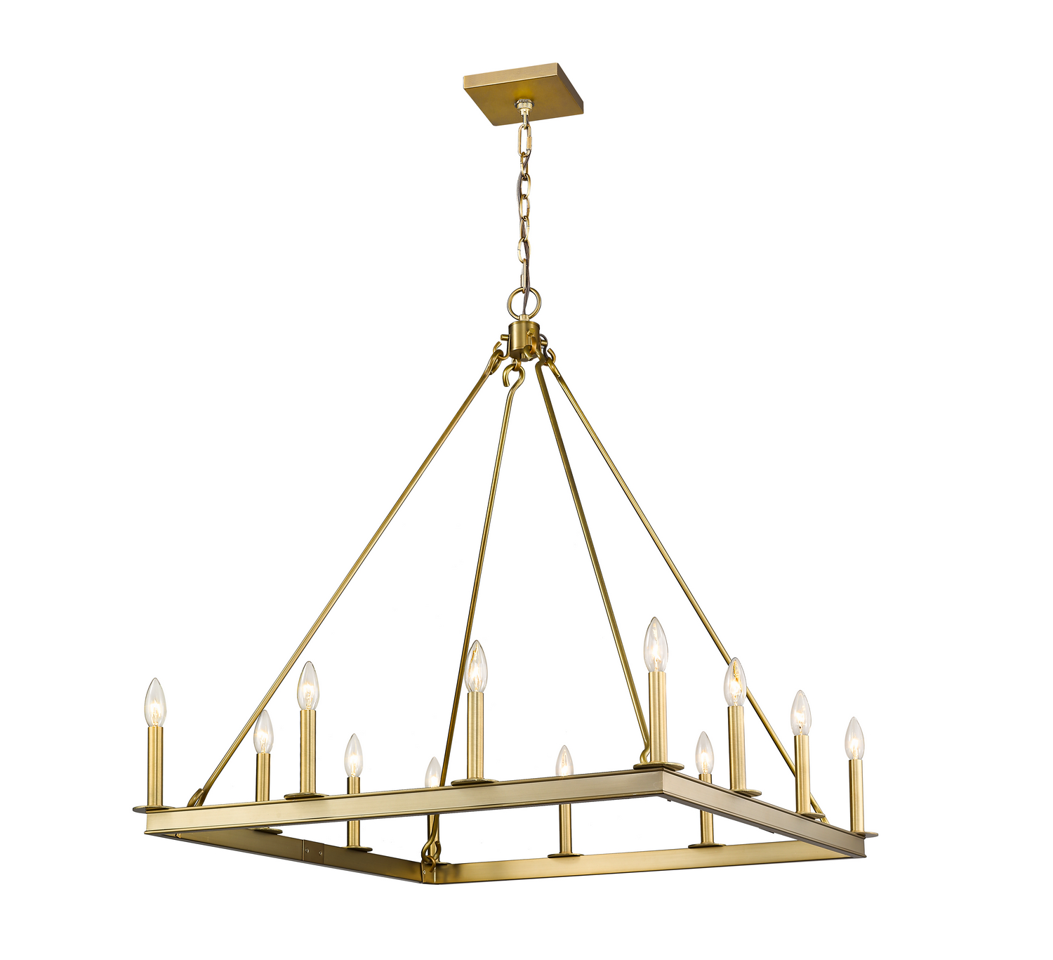 12 Light Chandelier by Z-Lite - Barclay Collection, Olde Brass Finish - 482S-12OBR