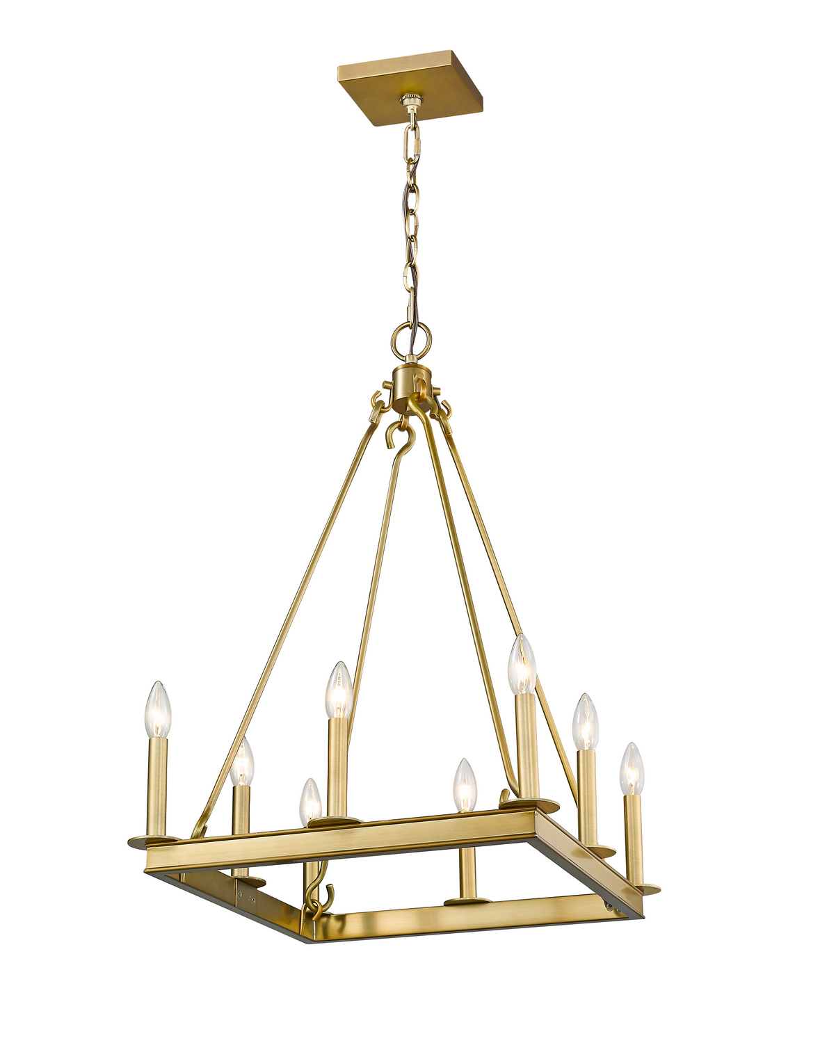 Eight Light Chandelier by Z-Lite - Barclay Collection, Olde Brass Finish - 482S-8-20OBR