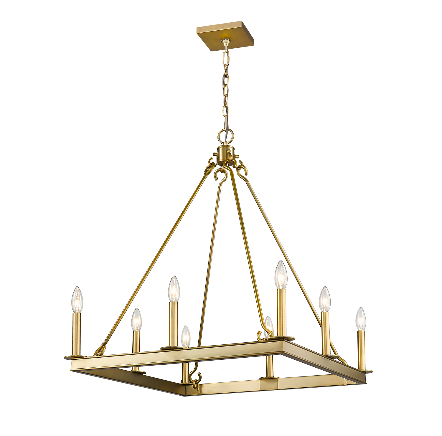 Eight Light Chandelier by Z-Lite - Barclay Collection, Olde Brass Finish - 482S-8-26OBR