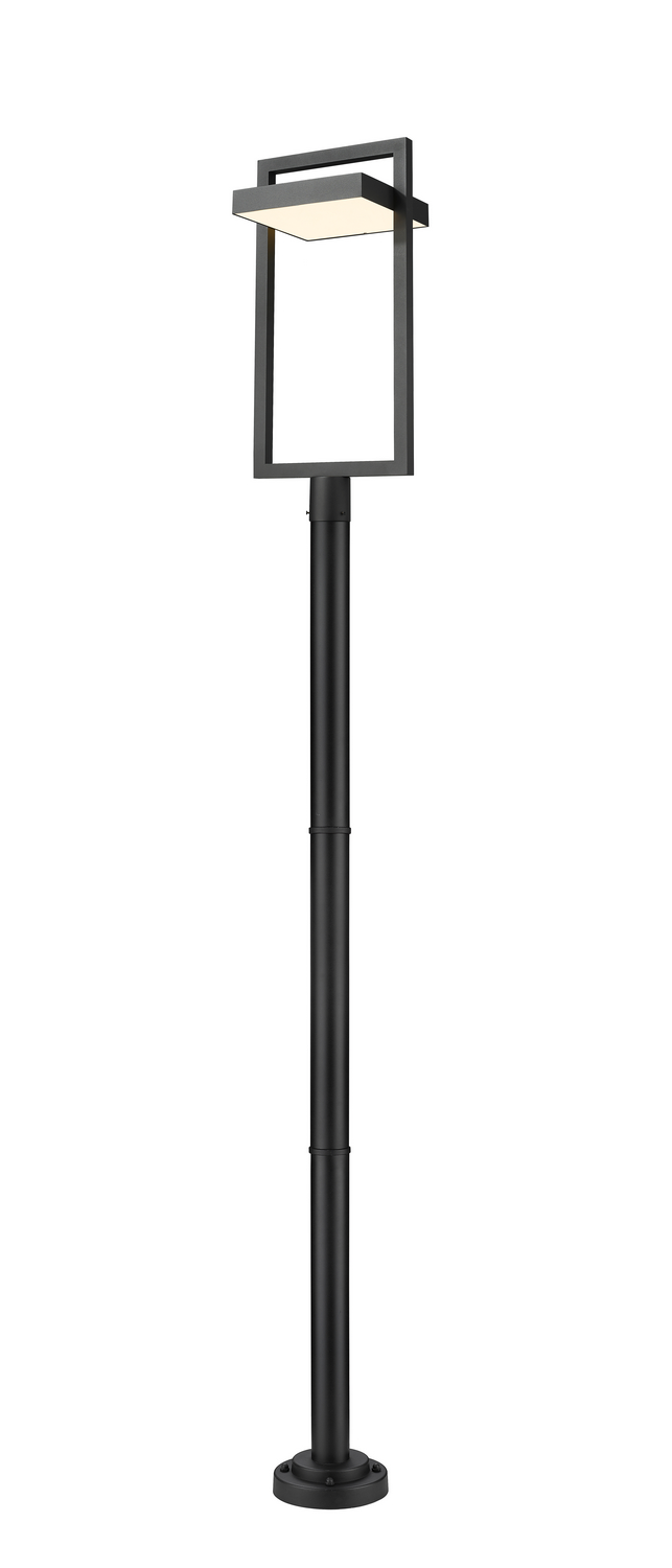 LED Outdoor Post Moun Fixture by Z-Lite - Luttrel Collection, Black Finish - 566PHXLR-567P-BK-LED