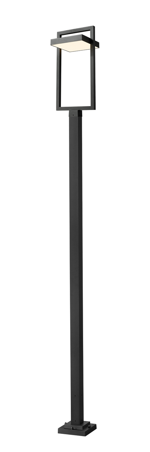 LED Outdoor Post Moun Fixture by Z-Lite - Luttrel Collection, Black Finish - 566PHXLS-536P-BK-LED