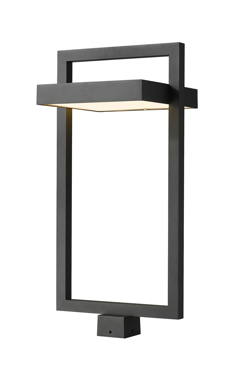 LED Outdoor Post Moun Fixture by Z-Lite - Luttrel Collection, Black Finish - 566PHXLS-BK-LED