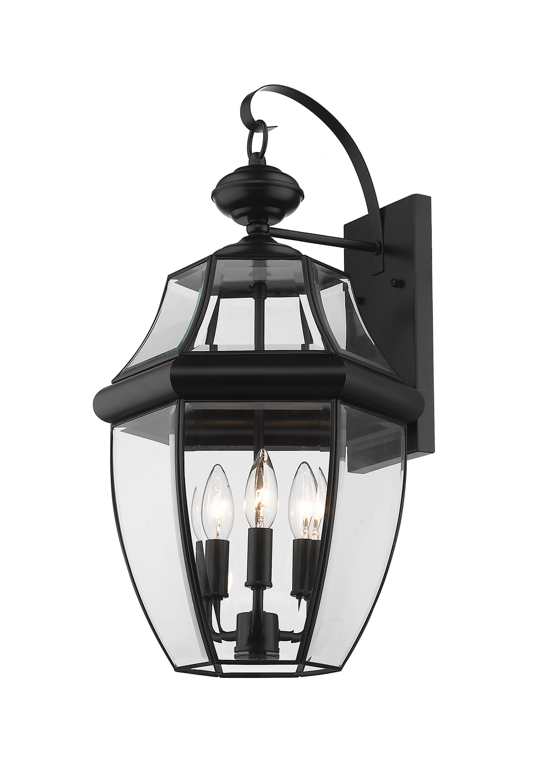 Three Light Outdoor Wall Light by Z-Lite - Westover Collection, Black Finish - 580B-BK