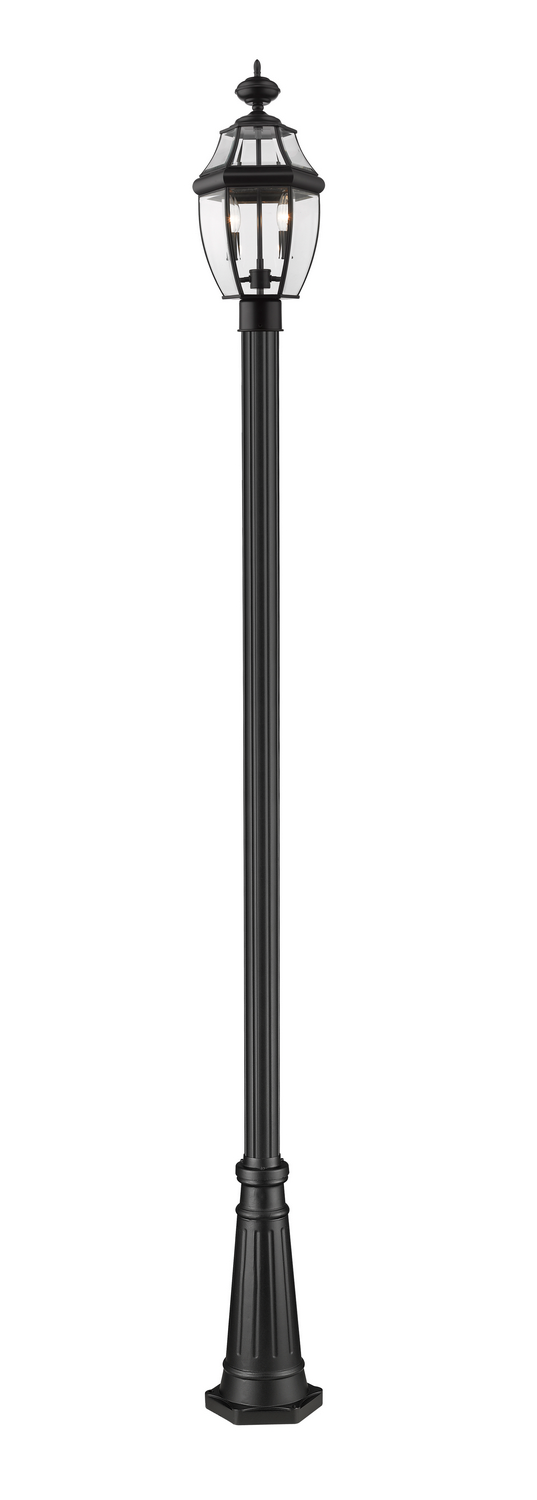 Two Light Outdoor Post Mounted Fixture by Z-Lite - Westover Collection, Black Finish - 580PHM-519P-BK