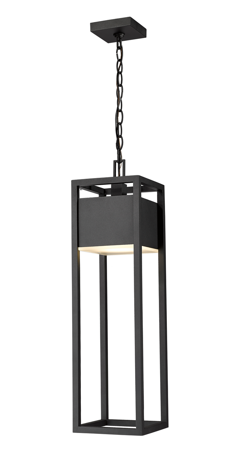 LED Outdoor Chain Mount Ceiling Fixture by Z-Lite - Barwick Collection, Black Finish - 585CHB-BK-LED