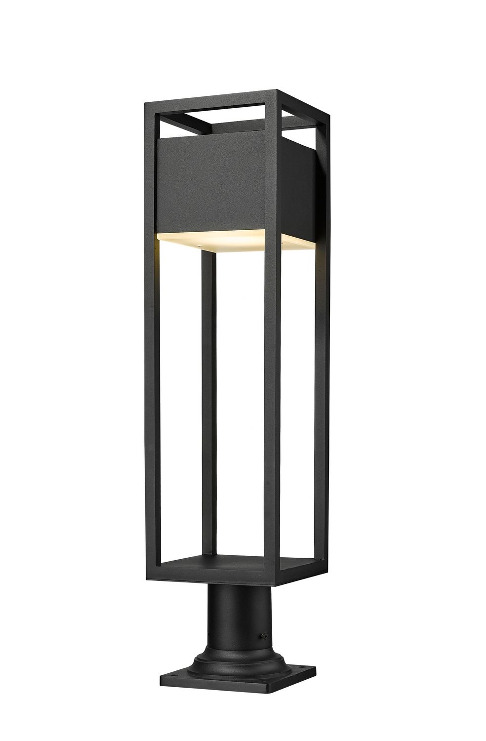 LED Outdoor Pier Mounted Fixture by Z-Lite - Barwick Collection, Black Finish - 585PHBR-533PM-BK-LED