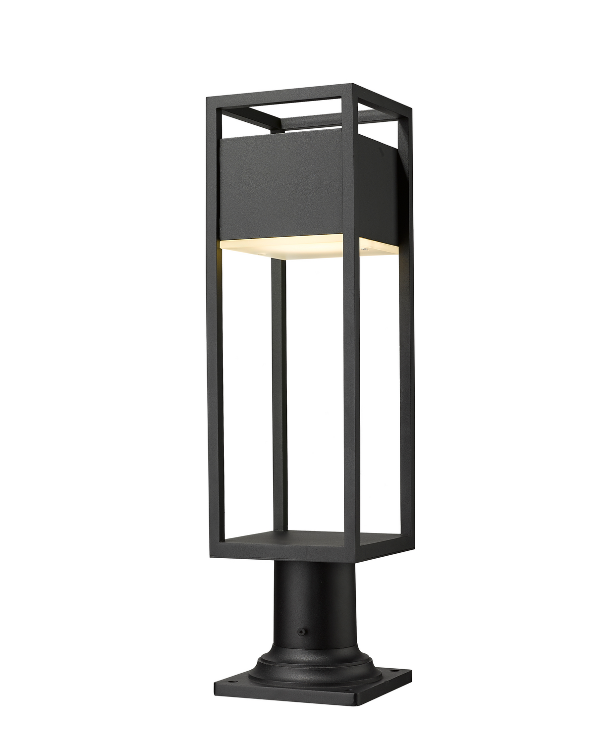 LED Outdoor Pier Mounted Fixture by Z-Lite - Barwick Collection, Black Finish - 585PHMR-533PM-BK-LED