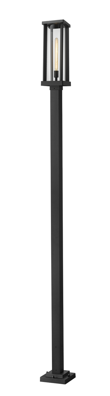 One Light Outdoor Post Mounted Fixture by Z-Lite - Glenwood Collection, Black Finish - 586PHBS-536P-BK