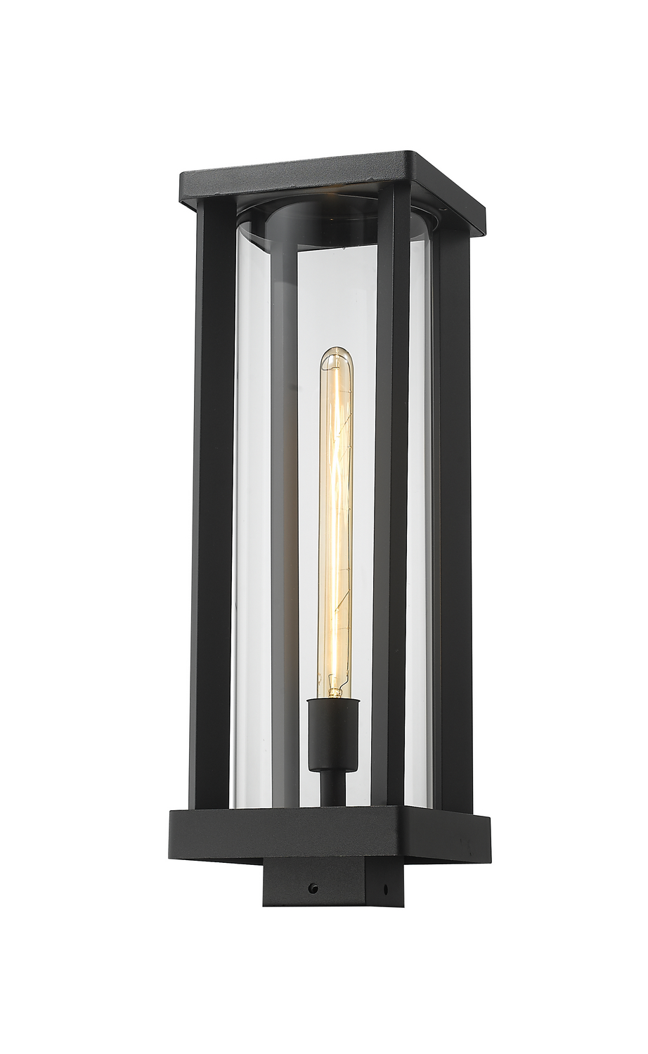 One Light Outdoor Post Mount Fixture by Z-Lite - Glenwood Collection, Black Finish - 586PHBS-BK