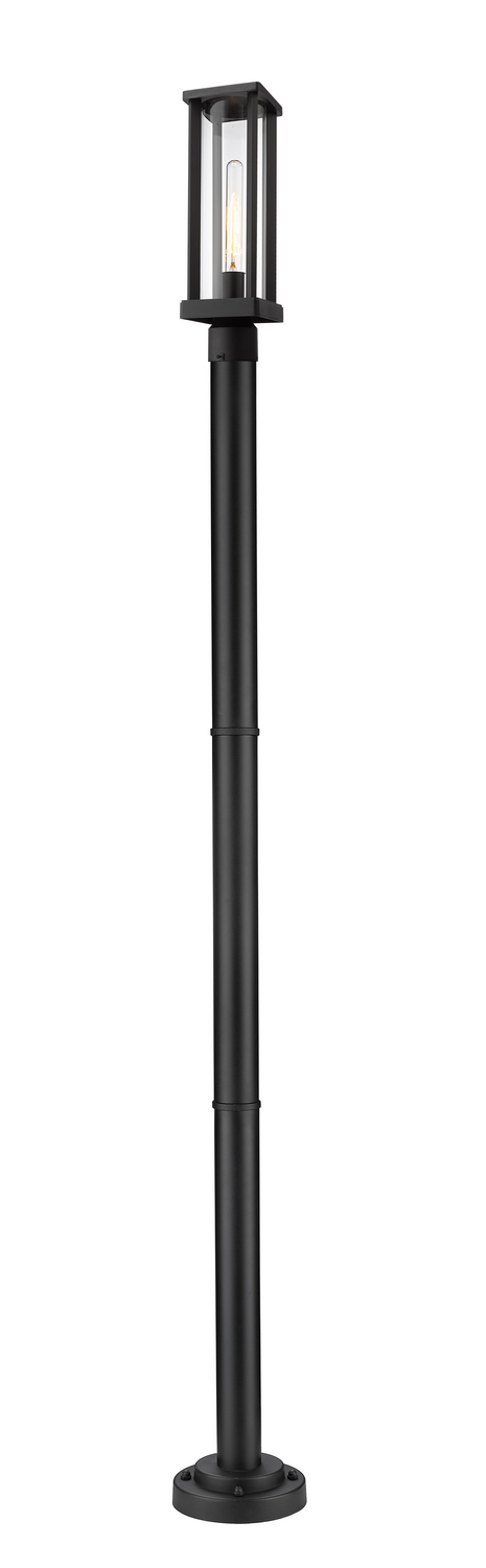 One Light Outdoor Post Mounted Fixture by Z-Lite - Glenwood Collection, Black Finish - 586PHMR-567P-BK