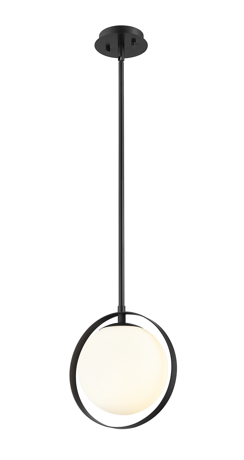 One Light Pendant by Z-Lite - Midnetic Collection, Matte Black Finish - 730MP-MB