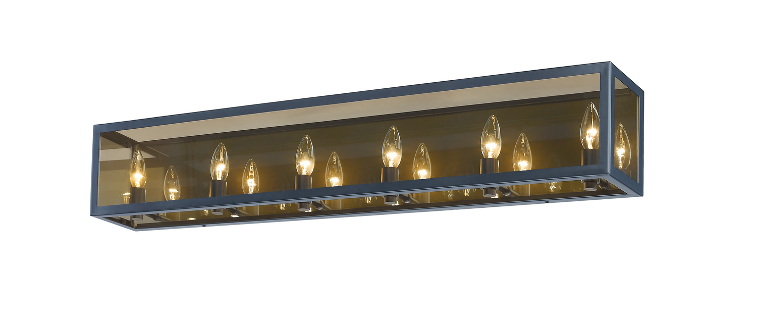 Six Light Vanity by Z-Lite - Infinity Collection, Misty Charcoal Finish - 802-6V-MC