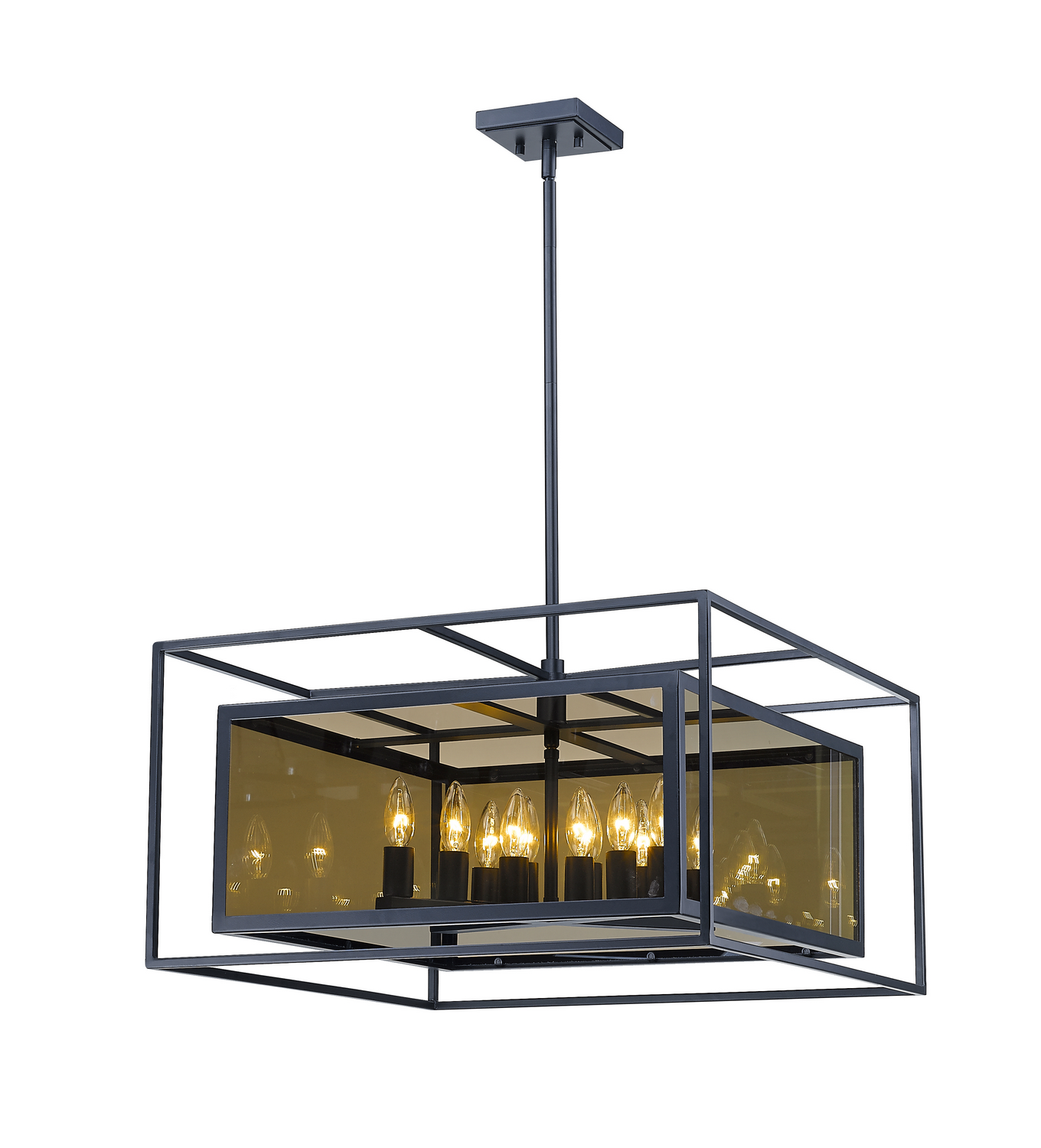 12 Light Chandelier by Z-Lite - Infinity Collection, Misty Charcoal Finish - 802P24-MC