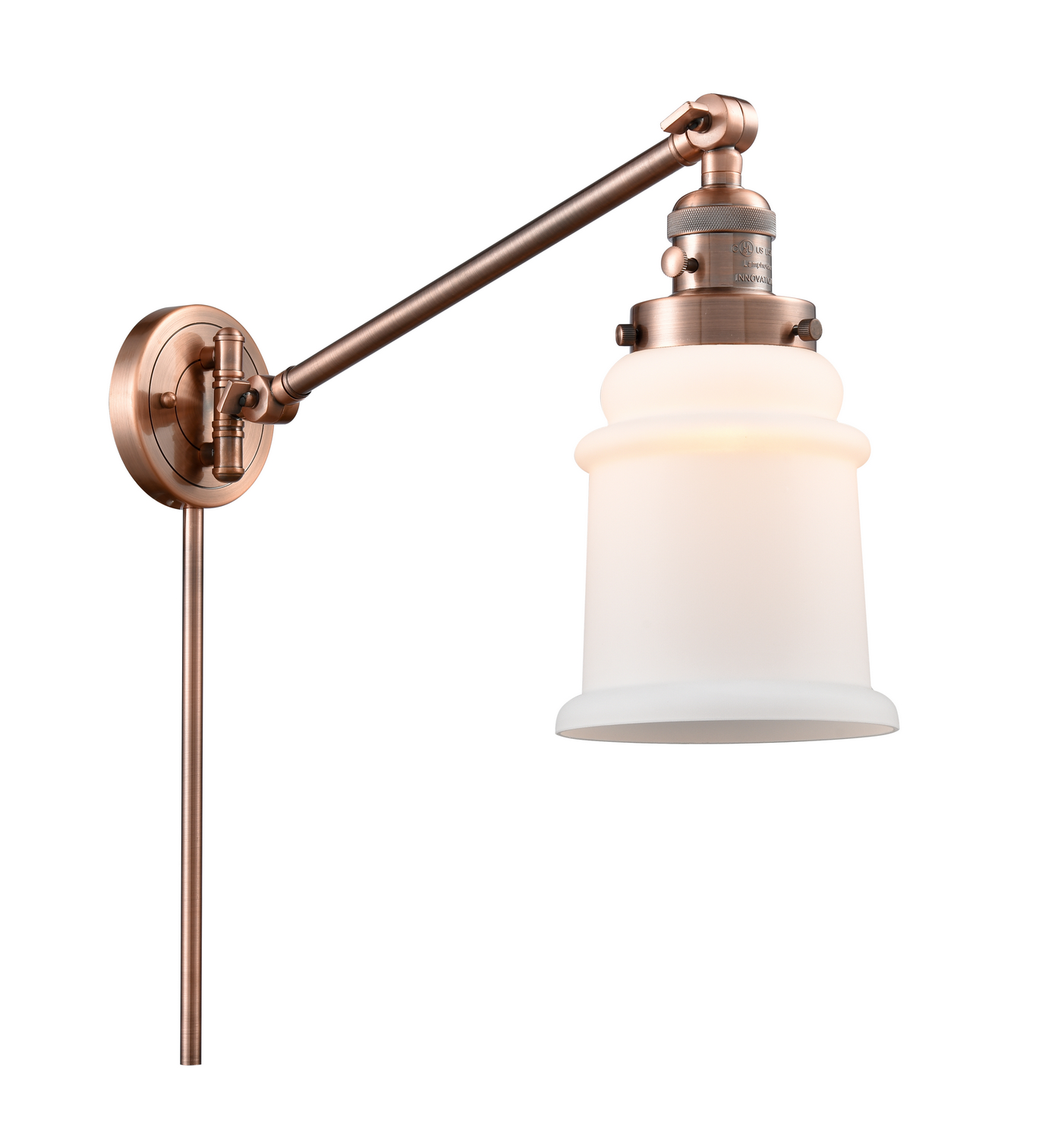 One Light Swing Arm by Innovations - Franklin Restoration Collection, Antique Copper Finish - 237-AC-G181