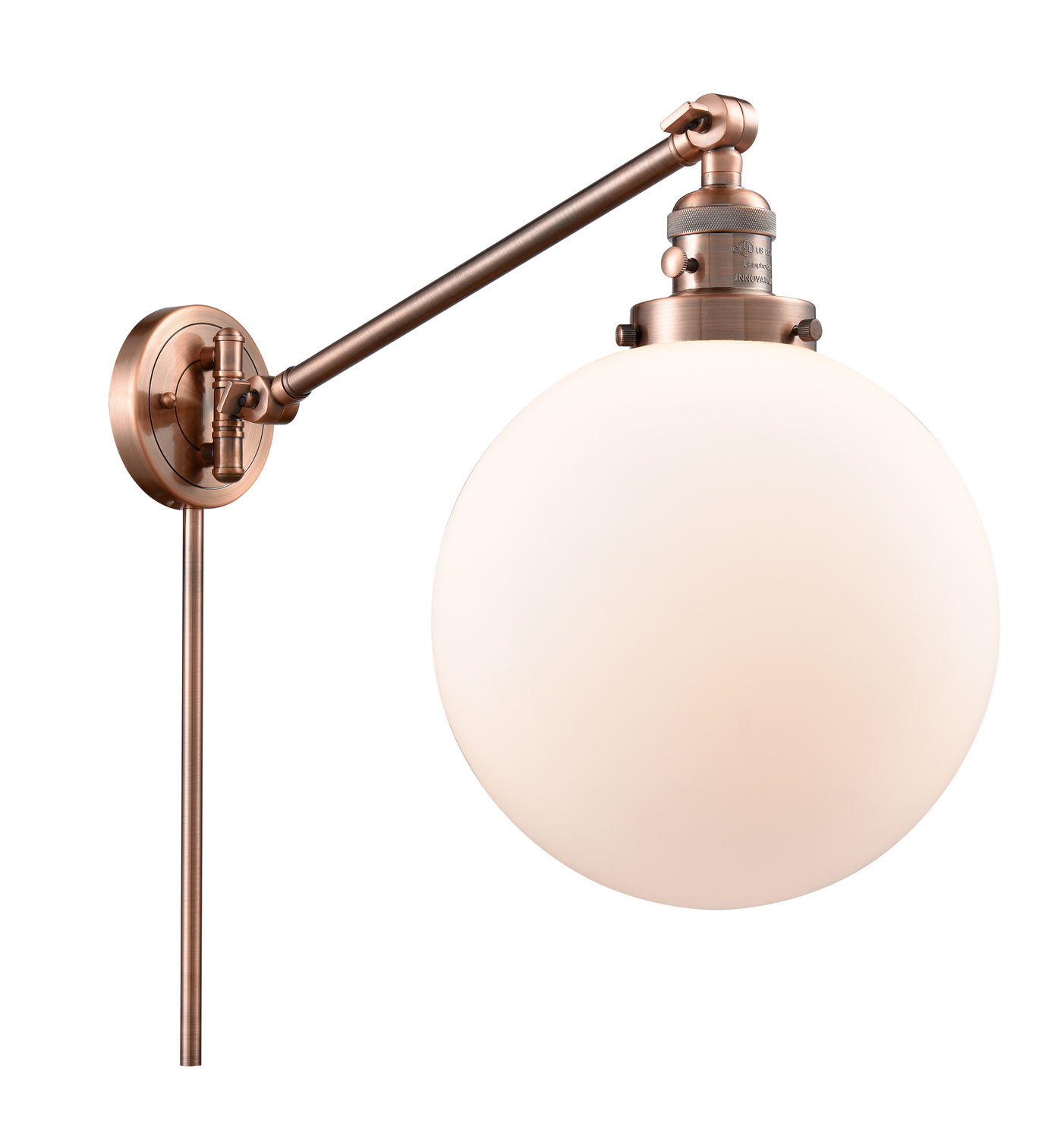 One Light Swing Arm by Innovations - Franklin Restoration Collection, Antique Copper Finish - 237-AC-G201-10