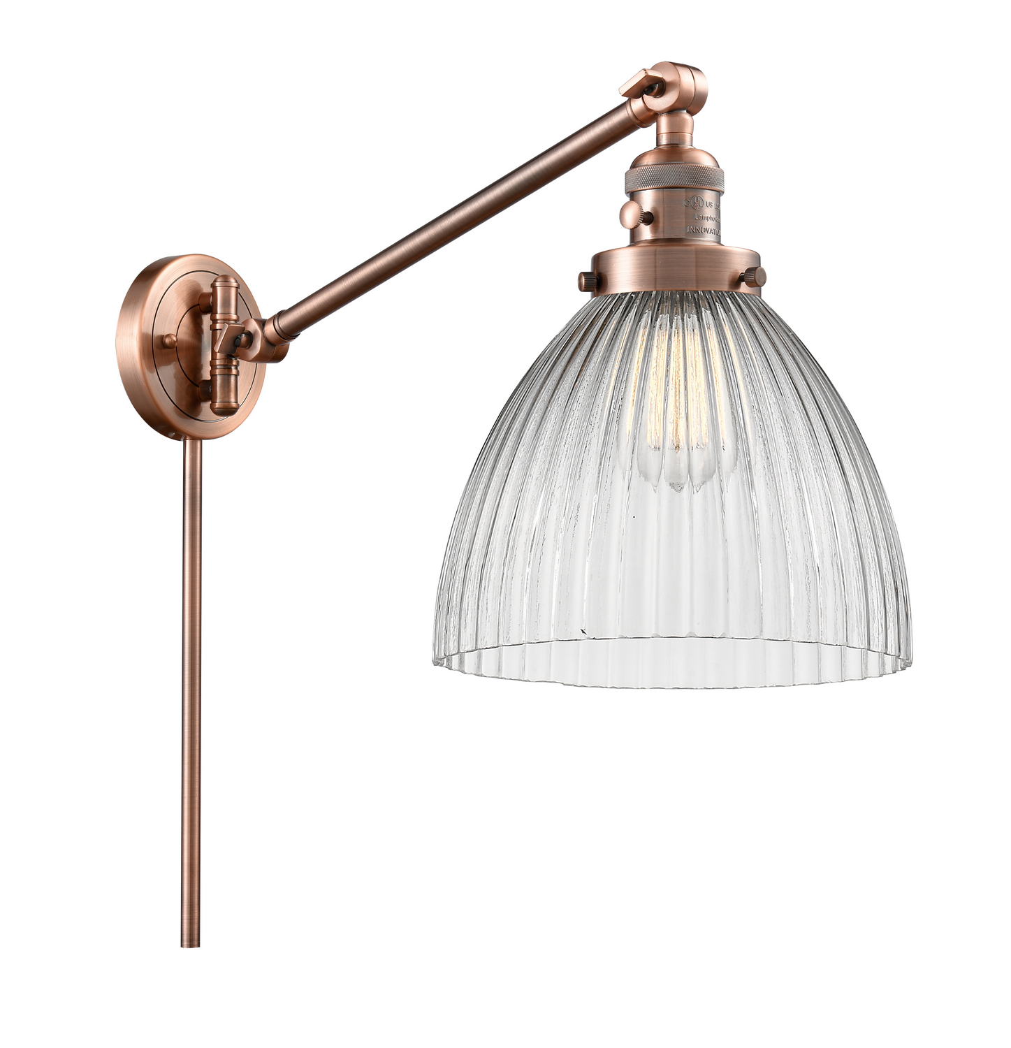One Light Swing Arm by Innovations - Franklin Restoration Collection, Antique Copper Finish - 237-AC-G222