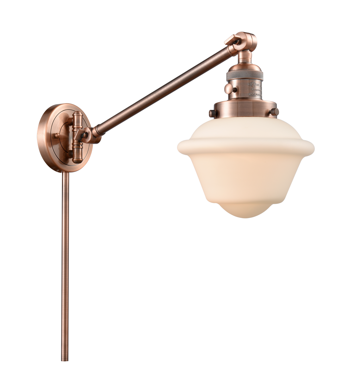 One Light Swing Arm by Innovations - Franklin Restoration Collection, Antique Copper Finish - 237-AC-G531