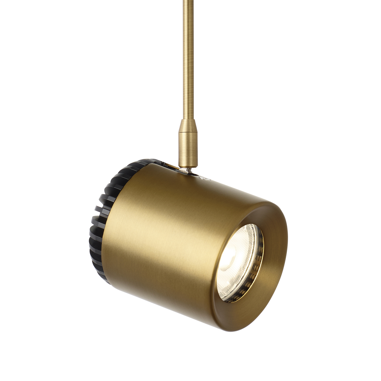 Visual Comfort Modern Collection 700MPBRK8353506R Sean Lavin Burk 1 Light 120 Aged Brass Low-Voltage Track Head Ceiling Light in Monopoint, 6 inch, 35