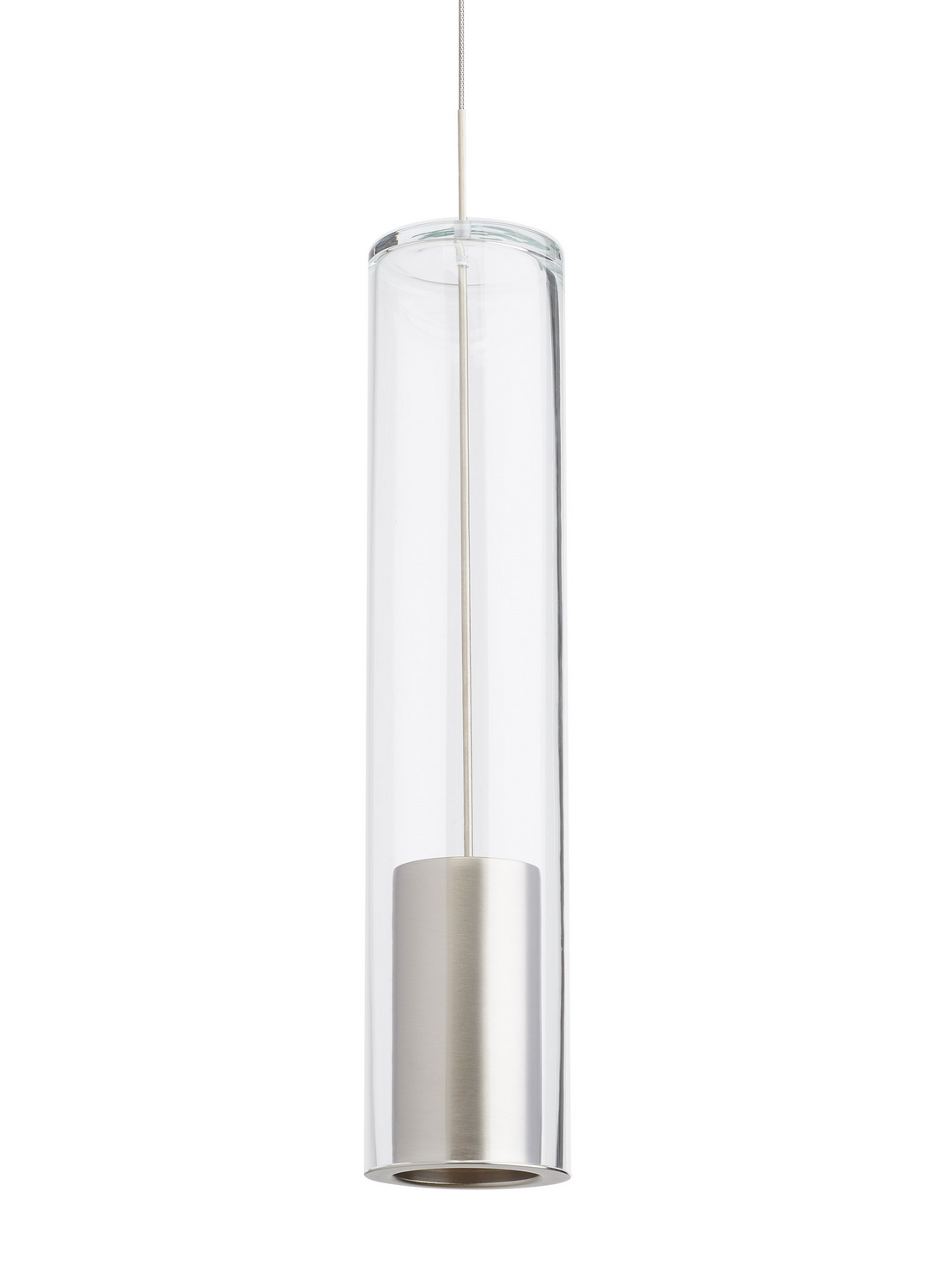 Visual Comfort Modern Captra One Light Pendant in Satin Nickel - 700MPCPTCS