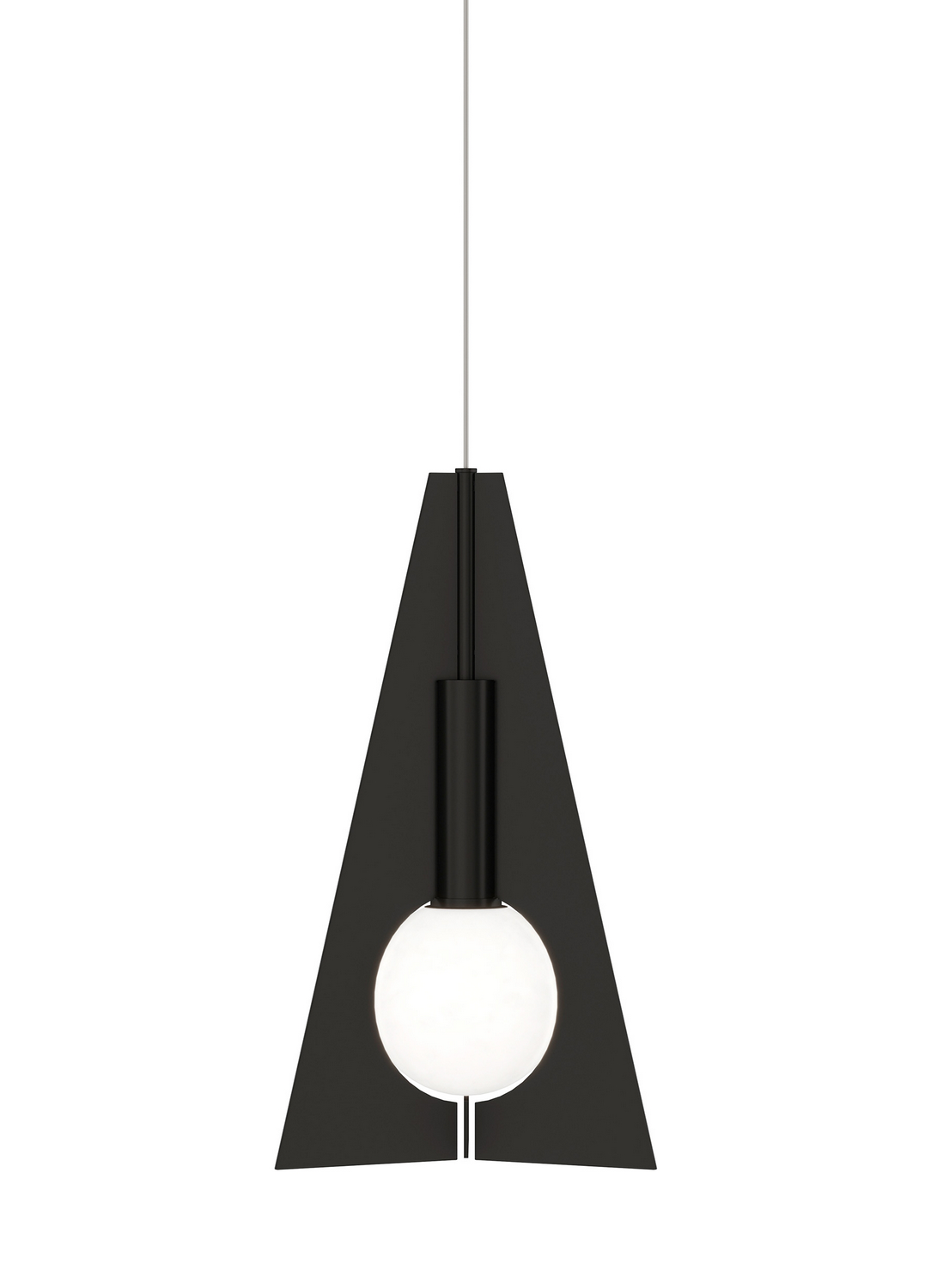 Visual Comfort Modern Orbel LED Pendant in Nightshade Black - 700MPOBLPB-LED930