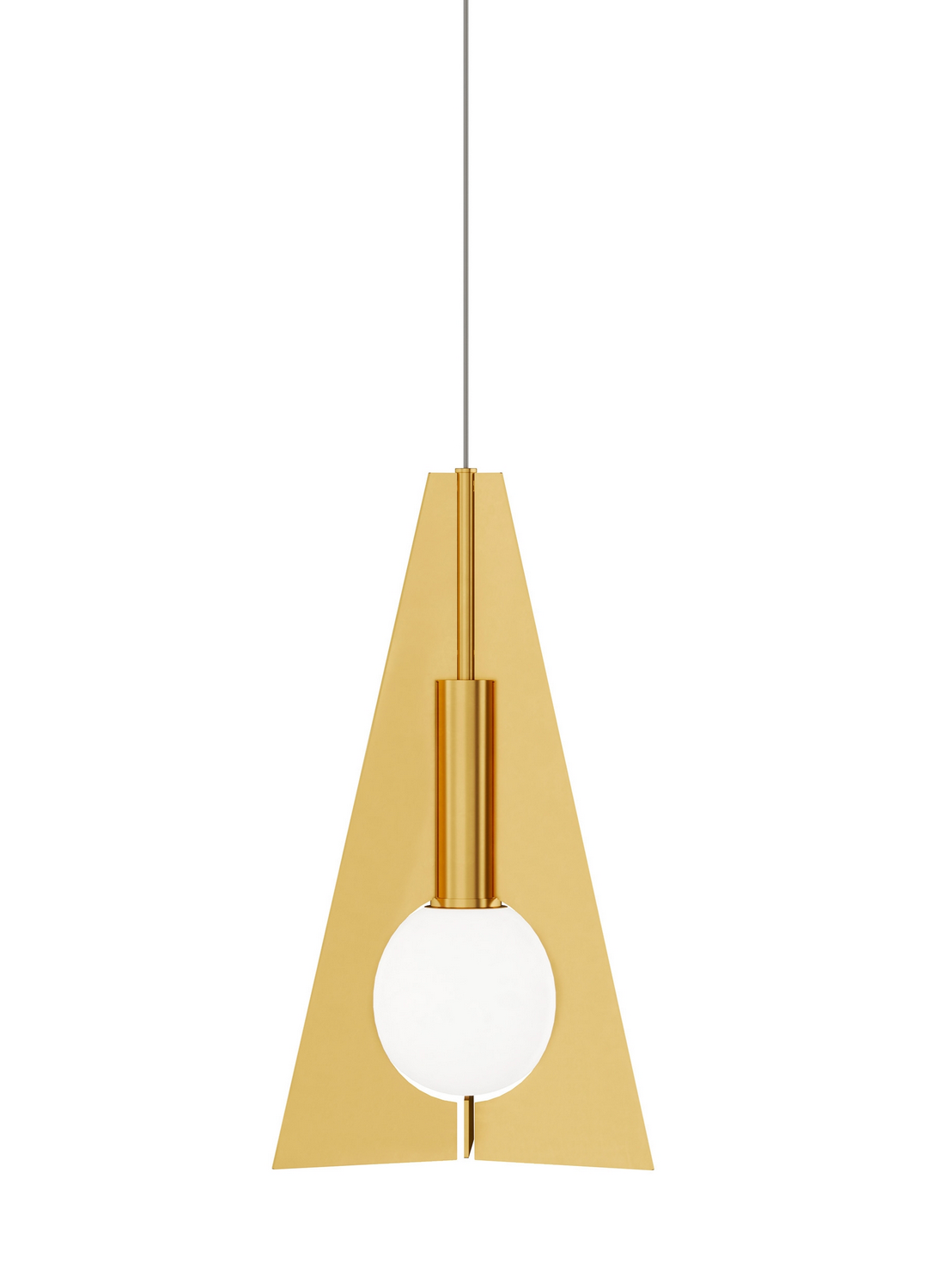 Visual Comfort Modern Orbel LED Pendant in Natural Brass - 700MPOBLPNB-LED930