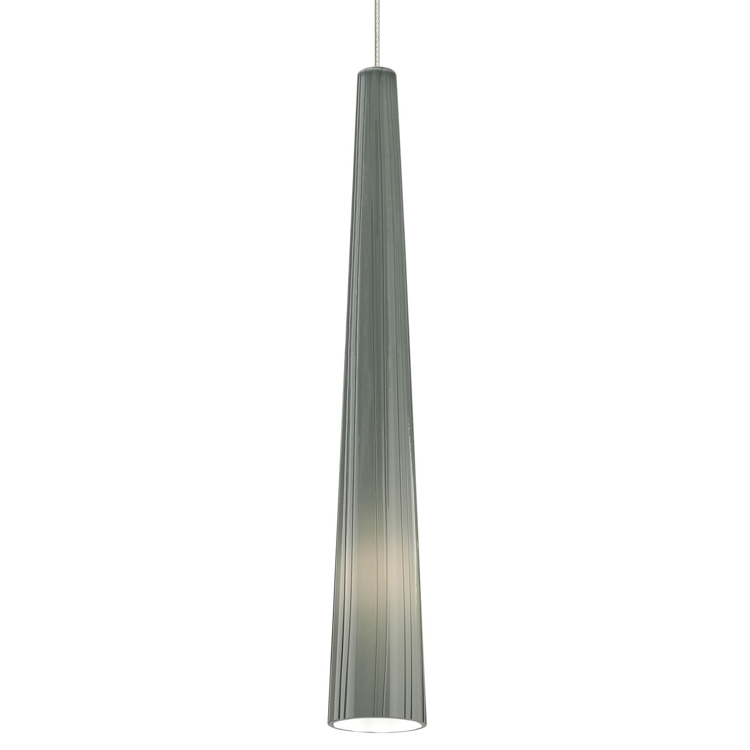 Satin Nickel LED Pendant from the Zenith Collection